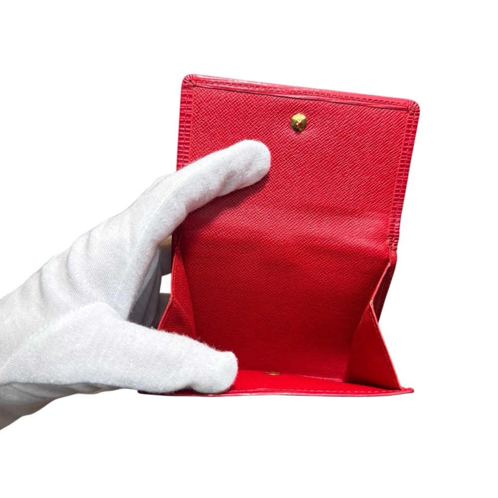 Louis Vuitton EPI Leather Double Snap Wallet in Red EUC - Picture 10 of 12